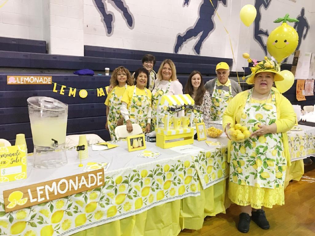 the Washington school tables of fresh lemonade
