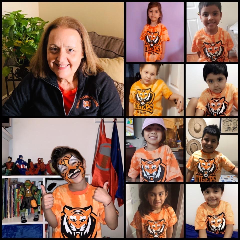 class zoom wearing tiger t-shirts