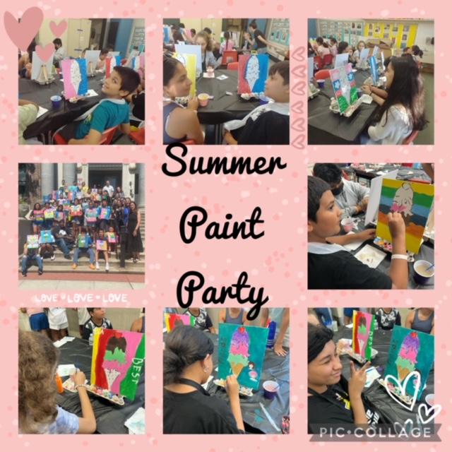 Week 4 of the 21st Century Summer Program-Paint Party for Kids