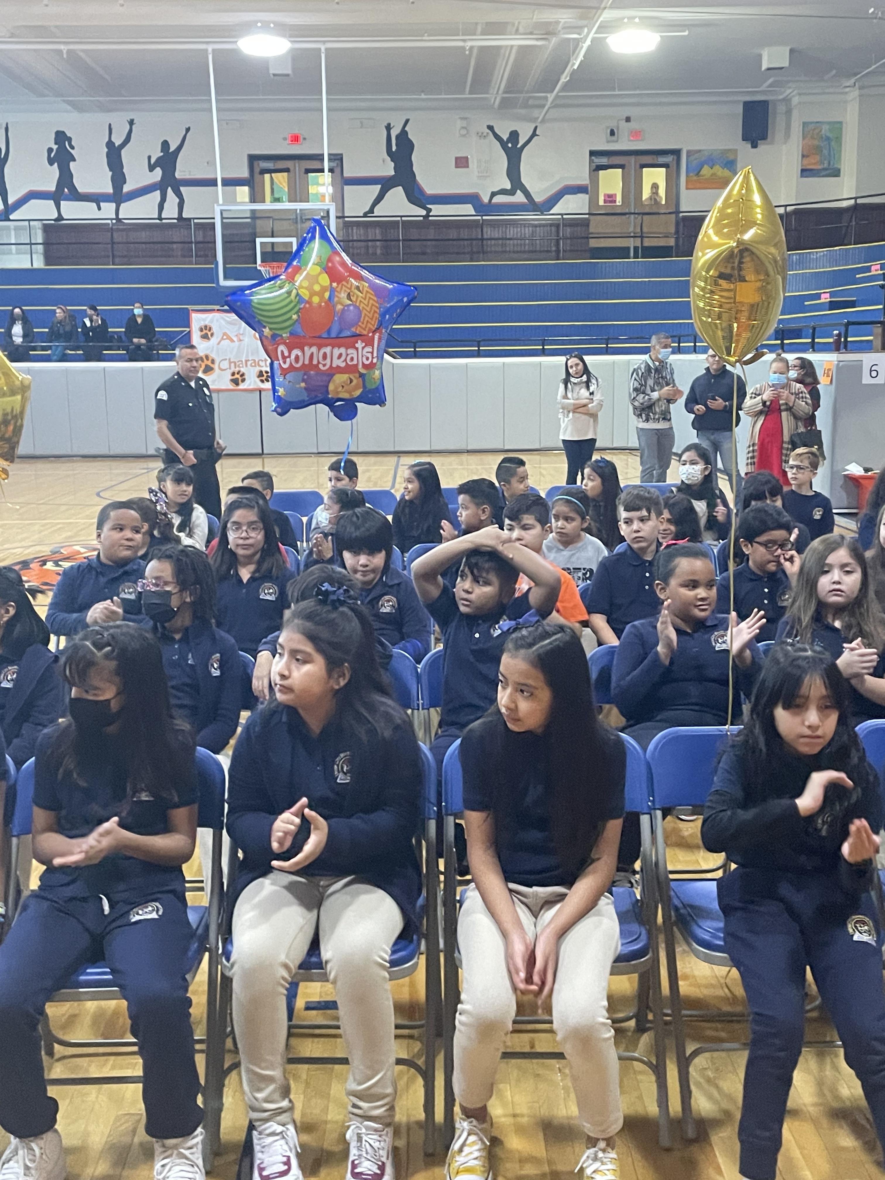 Students being honored at Washington School