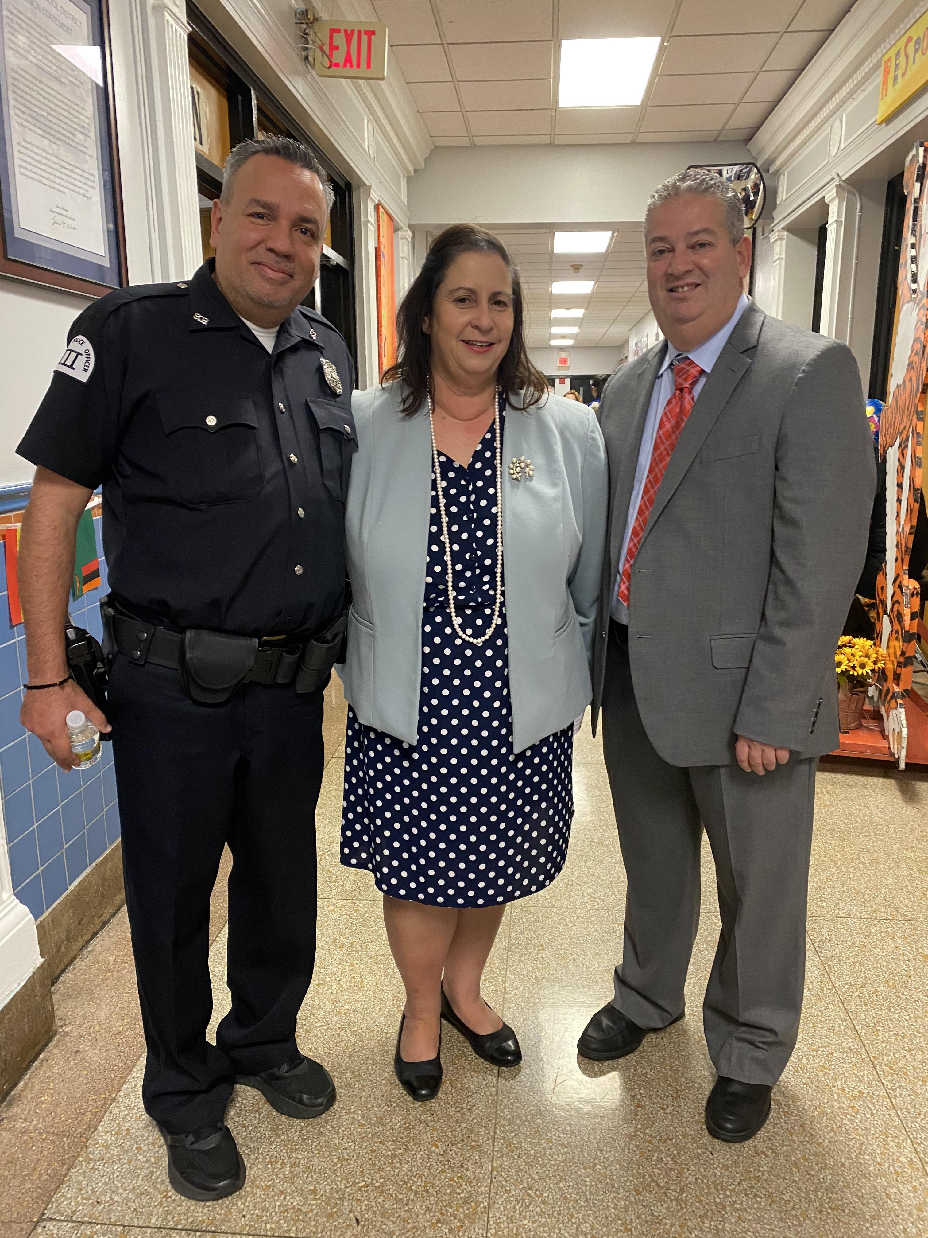 Happy Appreciation Law Enforcement Day at the Washington School with Superintendent Silvia Abbato and Principal Angel Rivera