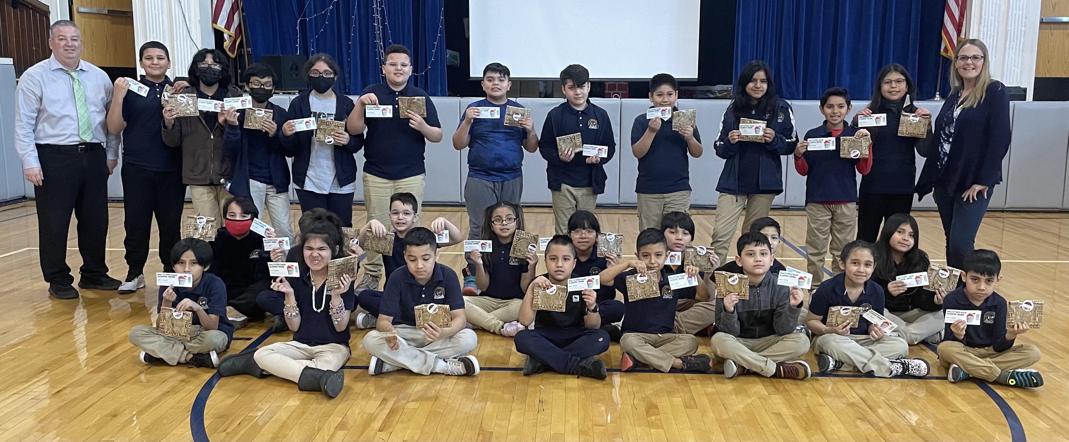 Celebrating Our Multiplication Contest Winners For March at the Washington School