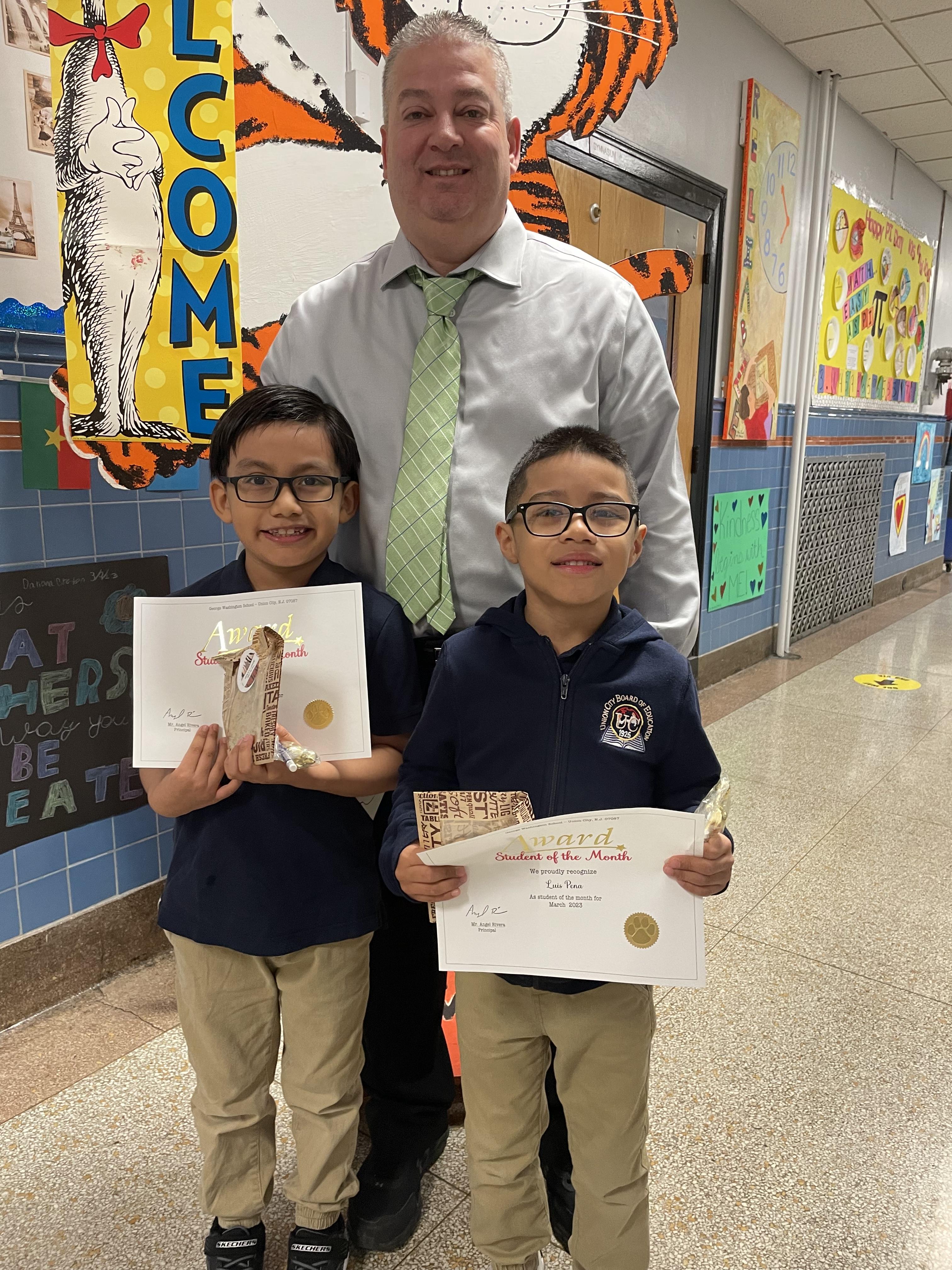 March 2023 Students of The Month at the Washington School