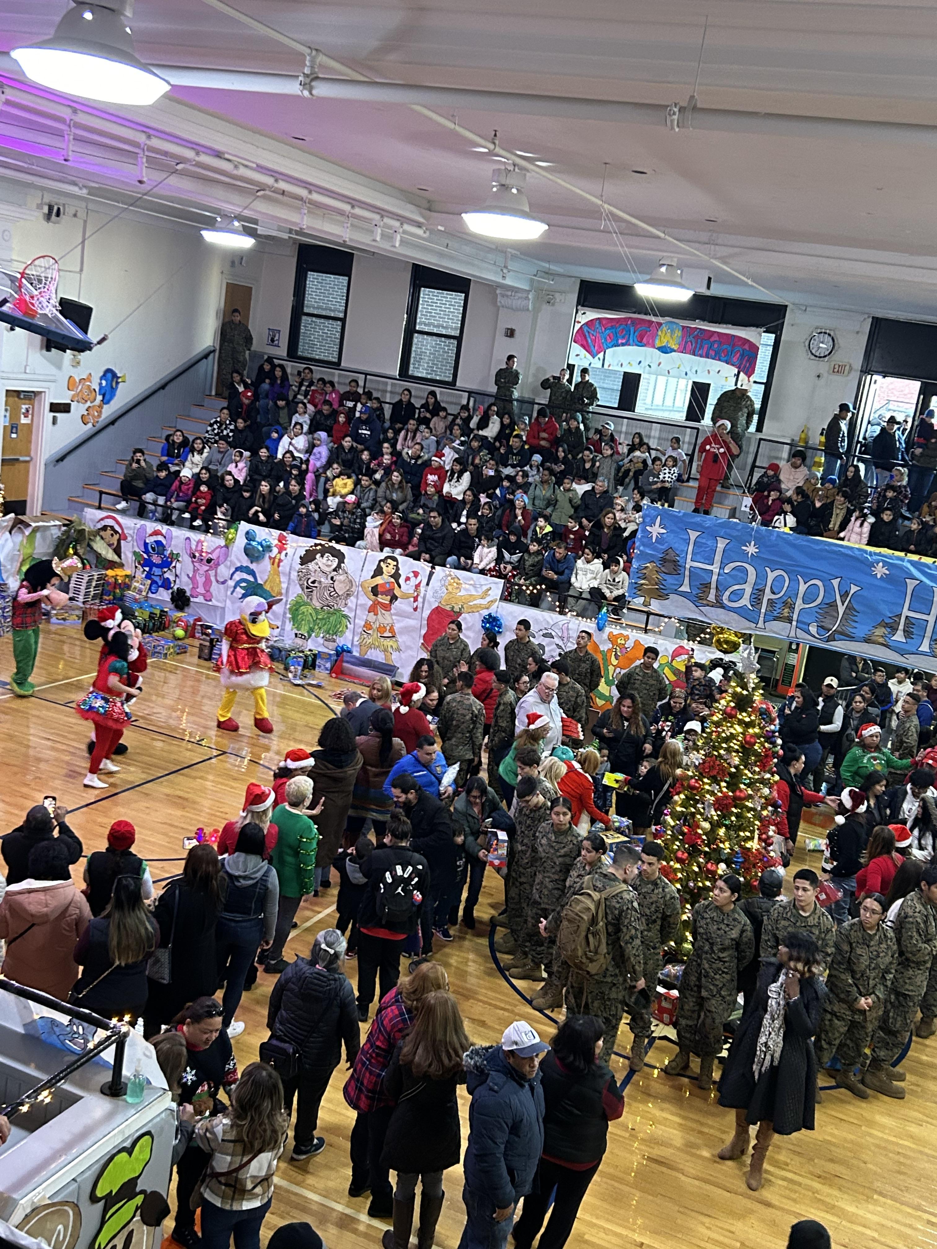 Mayor Brian Stack Toy Giveaway at the Washington School